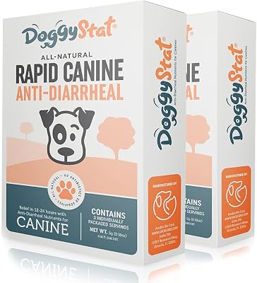 Dog Anti Diarrhea Supplement - Vet Tested, Fast-Acting Supplement That Relieves Diarrhea - All Natural Probiotic-Like Food, Safe for Puppies - 3 uses per Box Double Pack