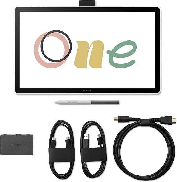 Wacom One 14 Drawing Tablet with Screen AMD Wacom Converter Kit (Power Adaptor Sold Separately)