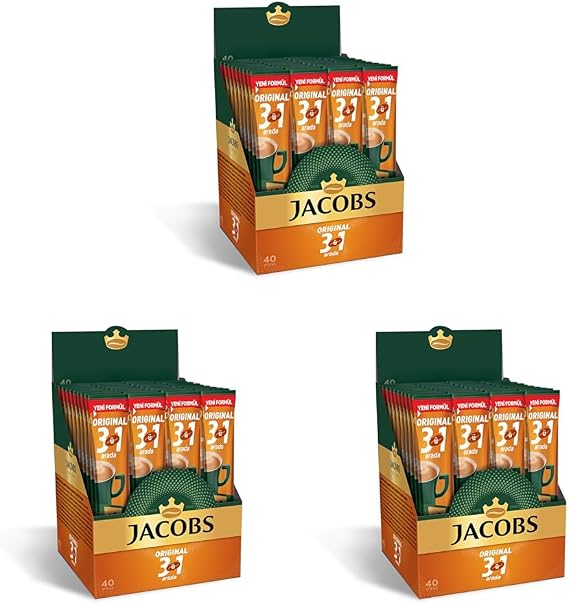 Jacobs 3'ü 1 Arada 16 Gram x 40, Kahve (3 paketi)