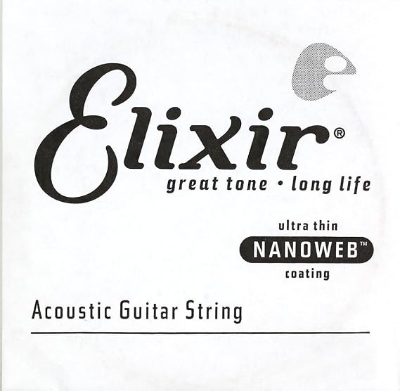 Elixir, Acoustic Guitar Strings, 80/20 Bronze, POLYWEB, Single String, 52