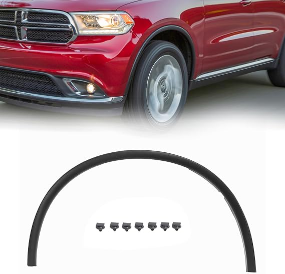 KARPAL Front Wheel Arch Fender Trim Molding Compatible with 2011-2020 Dodge Durango, Driver Side, Replacement for CH1290112
