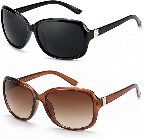 FIMILU 2 Packs Sunglasses for Women Polarized UV400 Protection