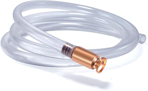 TTFLEX 6 FT Siphon Hose 1/2" Valve, Shaker Siphon for Water Gasoline Fuel | Syphon Hose, Self Priming Siphon Hose, with Copper Valve, for Gasoline, Oil, Diesel, Fuel, Water, Liquid Transfer