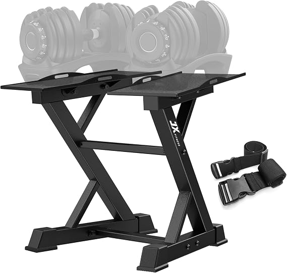 JX FITNESS Adjustable Dumbbell Rack Home Gym Weight Rack, Dumbbell Stand, Black