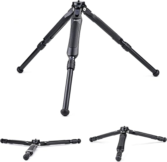 Zeadio Adjustable Camera Tripod, Portable Aluminum Tabletop Travel Tripod, 3-Stage Height Adjustable, 5kg Load Capacity, with 1/4" Mount for DSLR, Gimbal, Smartphone, Action Camera etc