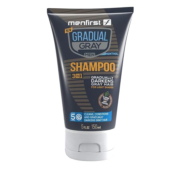 MENFIRST Gradual Gray Hair Reducing Shampoo for Men