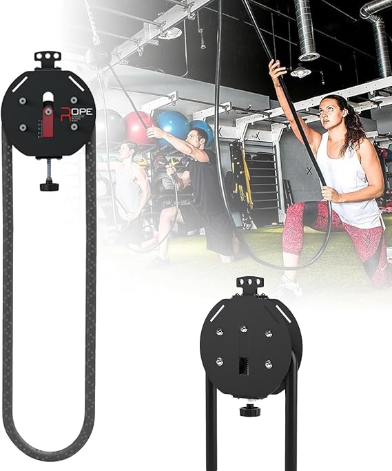 Rope Trainer Machine | Functional Adjustable Resistance Pulley Cable System | Portable Workout Ropes for Arm, Back & Grip Training at Home
