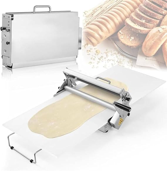 Folding Dough Rolling Machine,Commercial Dough Roller Sheeter,Stainless Steel, Sheeter Thickness Adjustable,Croissant Pastry Bakery Roller Puff Pastry Pizza Dough Rolling Machine Type300