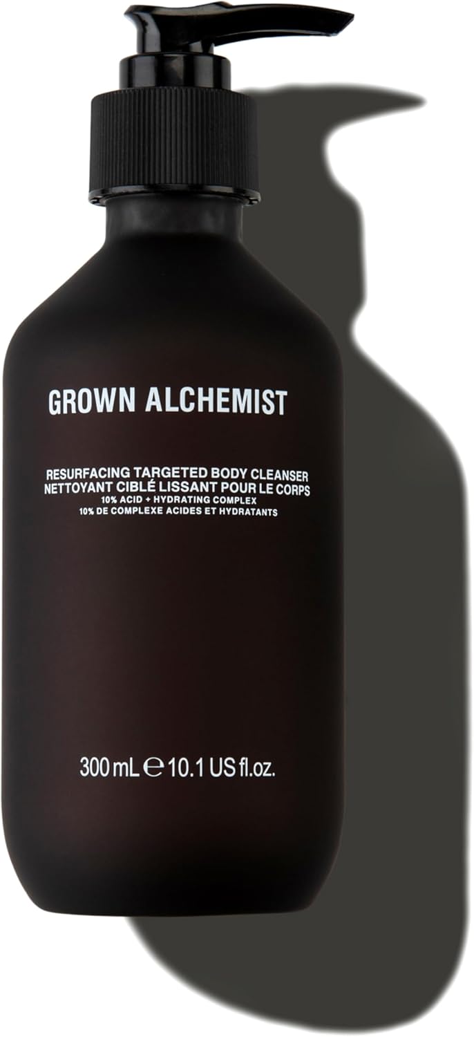 Grown Alchemist Keratosis Pilaris Treatment Body Wash, Glycolic Acid, Salicylic Acid & Lactic Acid Body Scrub, Unclogs Pores, Smooths KP Bumps, Resurfacing Targeted Body Skin Care