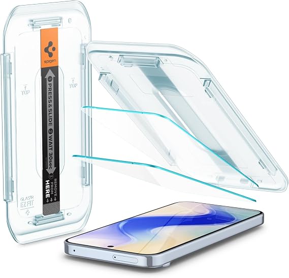 Spigen GlasTR EZ FIT Screen Protector for Pixel 10 Pro XL/9 Pro XL | Aluminum Enhanced 10H+ tempered glass, GlasTR EZ Fit auto align tray, 100% clarity, Original touch, Case-friendly, 2Pack