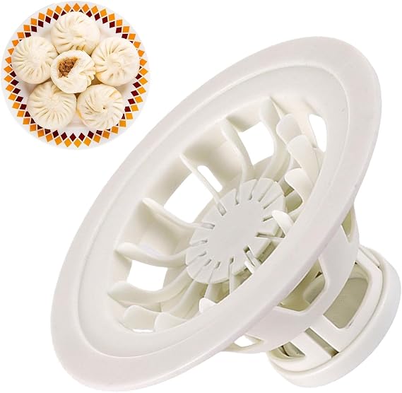 Generic Baozi Maker Machine, Momos Maker, Baozi Bun Mold, Quick Made Pastry Pie Steam Bun Mold, Dumpling Momos Maker Mold Bao Buns Maker Machine For Home Kitchen Beginner, Refer to description, White