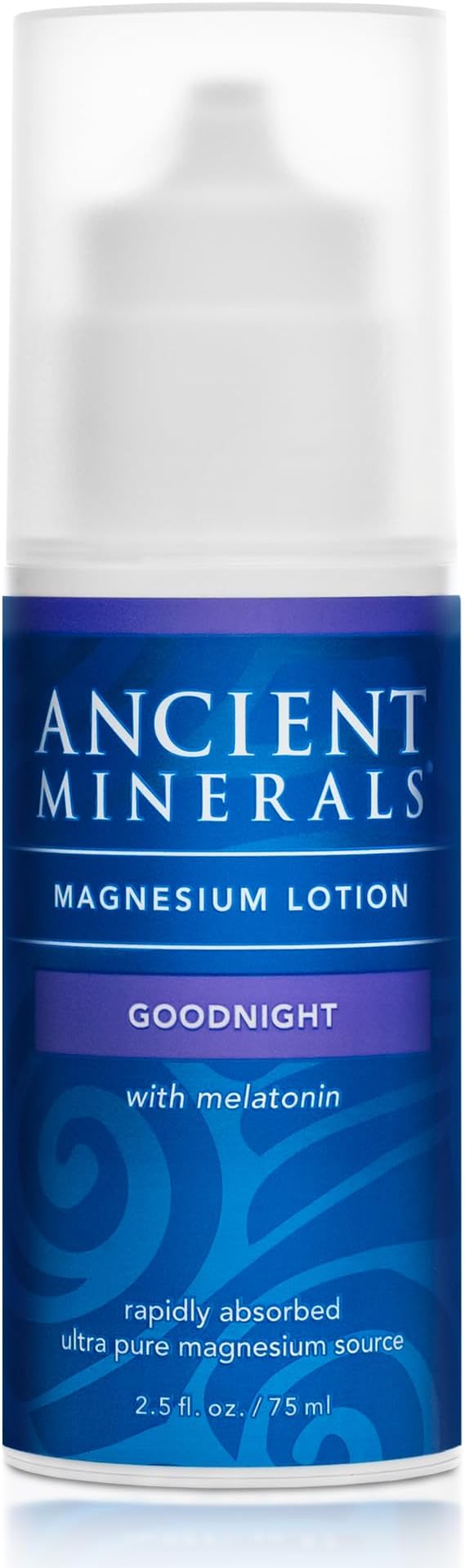Ancient Minerals Magnesium Lotion Goodnight, Melatonin & MSM, 2.5oz