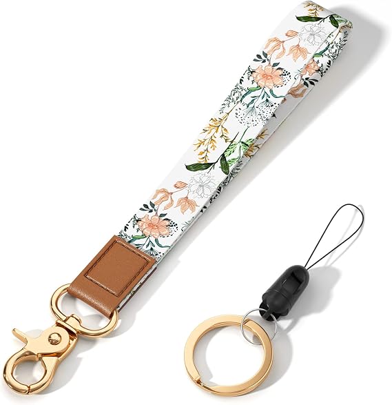 Wrist Lanyard Key Chain, Cute Wristlet Strap Keychain Holder for Women Men Car Keys ID Badges Card Wallet Phone Camera