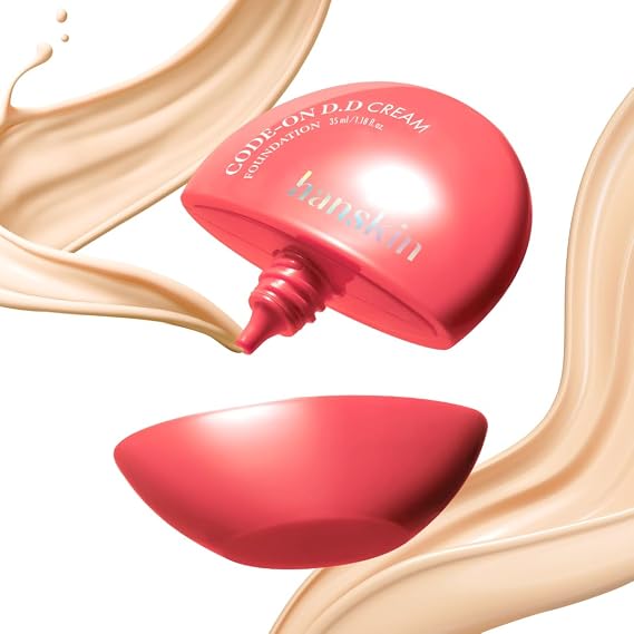 Hanskin DD Cream Foundation Korean BB Cream Liquid Foundation | Lightweight Semi-Matte Tinted Moisturizer | Pore-Blurring, Tone-Evening Daily Base Makeup | 1.18 fl oz (21N LIGHT BEIGE)