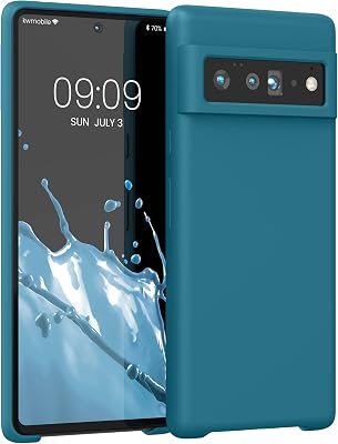kwmobile Case Compatible with Google Pixel 6 Pro Case - TPU Silicone Phone Cover with Soft Finish - Teal Matte