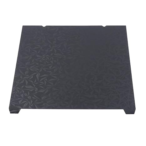 PEI Build Plate:Pei Coated and Diamond Textured 310 * 315mm Double Eared Build Plate with Indentation and Silk Printing for K1 Max 3D Printer