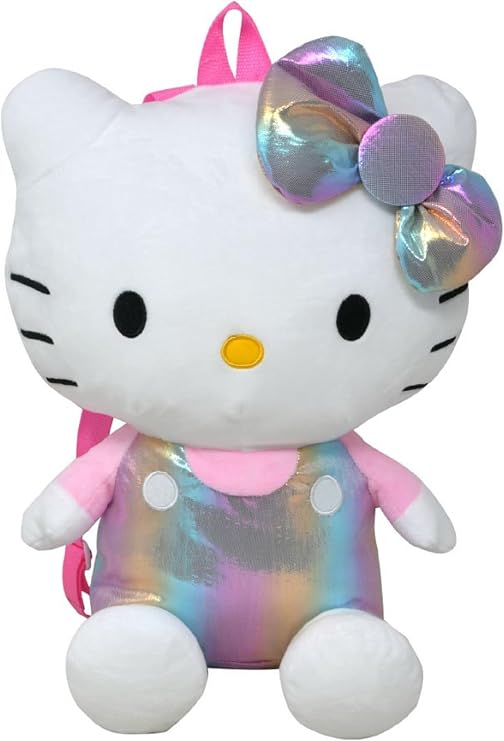 Fast Forward Hello Kitty Shiny Pink 14" Plush Backpack
