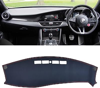Leather Dashmat Dashboard Cover Pad Dash Mat Carpet,for Alfa Romeo Giulia 952 2017 2018 2019 2020 2021 Accessories