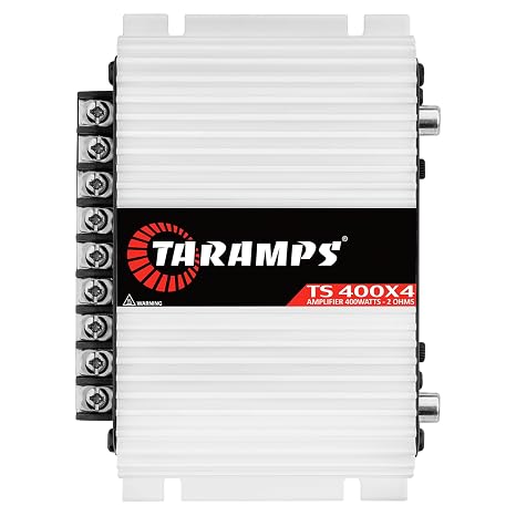 Taramps TS 400X4 White 2 Ohms 400W RMS High Level Car Audio Amplifier