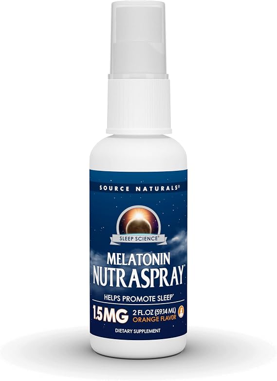 Source Naturals Sleep Science Melatonin NutraSpray -Orange Flavored - 1.5 mg - 2 Fluid oz