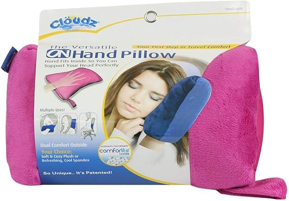 Cloudz On Hand Microbead Travel Pillow - Pink