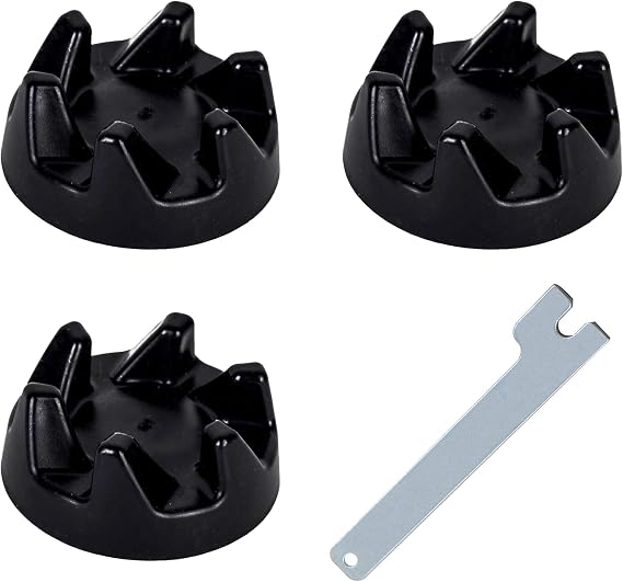 3 Pack Blender Coupler for KitchenAid 9704230, Replacement Blender Rubber Coupler Gear Clutch with Spanner, Compatible with KitchenAid KSB52, KSB5, 5KSB5 and 5KSB52