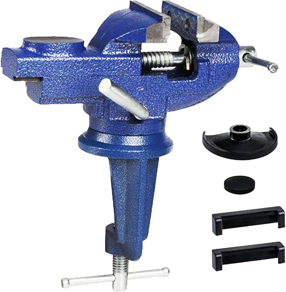 Table Vise 60mm Bench Vice Adjustable Bench Clamp with 360 Degree Rotated Swivel Base for Workbench Workshop Factory