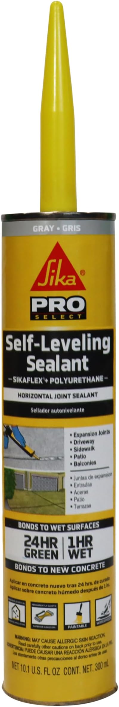 SIKA Sikaflex Self-Leveling Concrete Expansion Joint Sealant, Gray, 10.1 oz