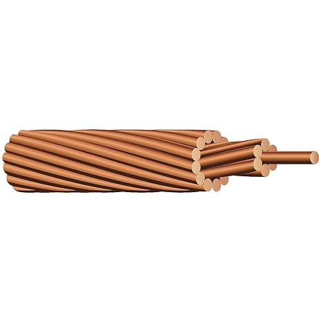 Building Wire, Bare Copper, 4 Awg, 198Ft