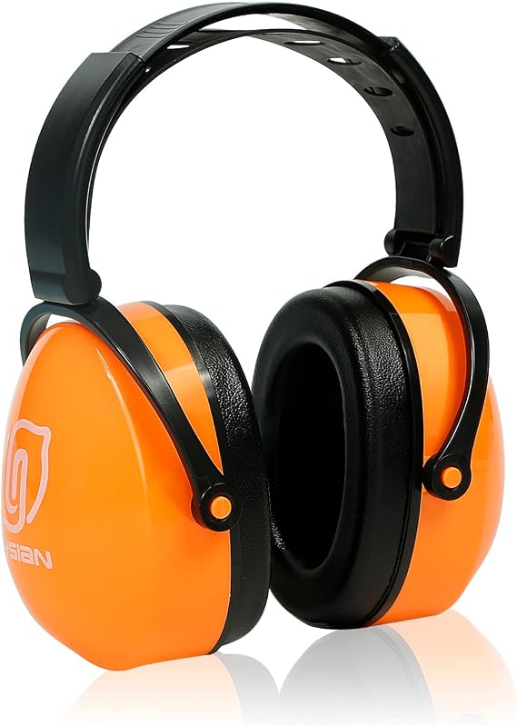 LYSIAN 31dB Hearing Protection Earmuffs, Foldable Adjustable Safety Ear Muffs for Shooting, Construction, Lawn Mowing, Adults