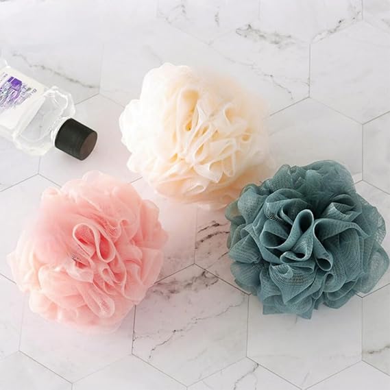 Jouis Banyo Lifi Karışık Renkli Peluş Lif Yumuşak ve Etkili Vücut Yıkama Lifi,Duş ve Banyo İçin Mükemmel Temizlik (3 Adet)