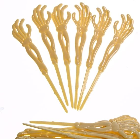 Skeleton Hand Food Picks 72 Pack