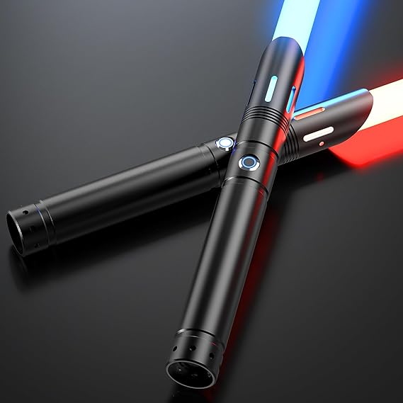 ANASABER Lightsaber, Double-bladed Dueling Light saber, 4 Sound Fonts, 20 RGB Colors FX Metal Hilt Light sabers 40inch Real Light Sabers 2pack for Adults/Kids Birthday Xmas Gift, Halloween Cosplay