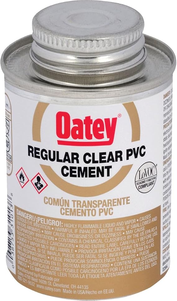 Oatey 4 Oz. Regular Bodied Clear PVC Cement - 1 Each