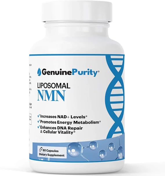 250mg Liposomal NMN Supplement - 60 Vegan Capsules to Support NAD+ Production, Cellular Energy & Healthy Aging - Nicotinamide Mononucleotide for Metabolic Wellness & Immune Support