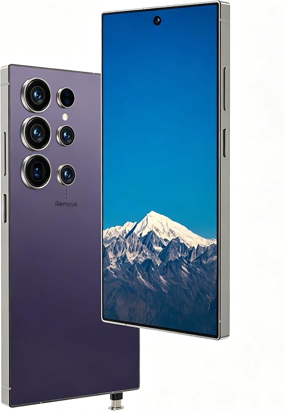 I25 Ultra 5G Unlocked Phone, 256GB+8GB Smartphone, Cell Phone Android 15 with Built in Pen, 8000mAh Battery,6.99" FHD+ Screen,108MP Camera/Dual SIM/Fingerprint Lock/Face Purple
