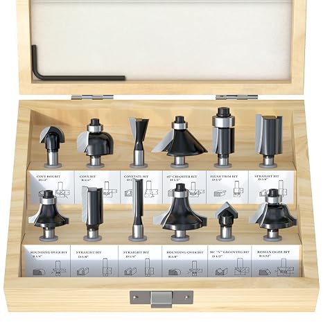 Tungsten Carbide Router Bits Set 1/4 Inch Shank