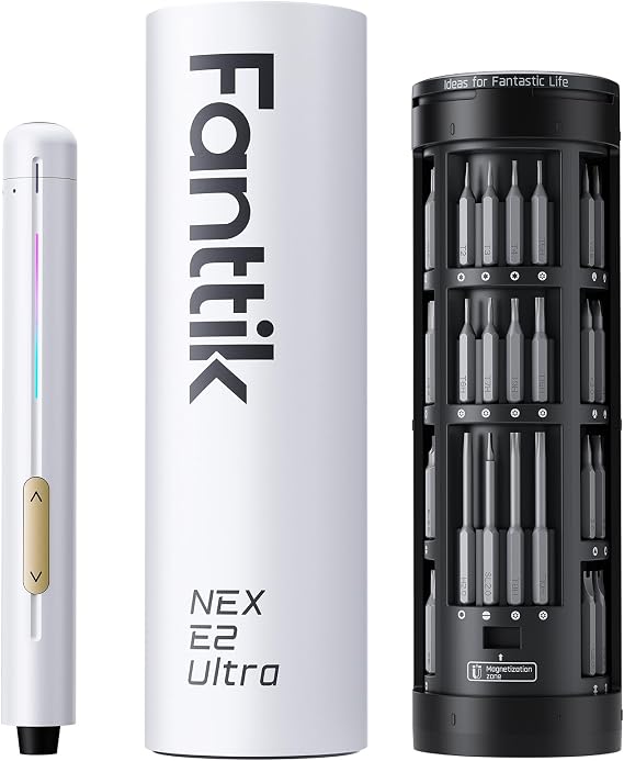Fanttik E2 Ultra Electric Screwdriver, Screwdriver for Electronics (White)