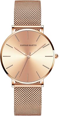 Women Watches Minimalist Fashion Quartz Wrist Watch Party Dress Bracelet Watch for Ladies with Stainless Steel Mesh Band