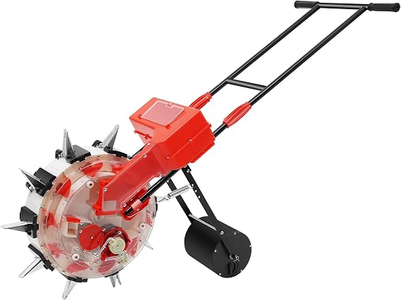 Precision Garden Seeder, Manual Sweet Corn Planter, 10 Holes Hand-Push Seeder, Capacity 8.27lbs Accurate Seed Drill, for Sowing Corn Soybeans Peanuts, Use in Prepared Soil