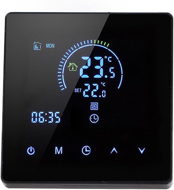 Smart Thermostat, LCD Touch Screen Programmable Digital Thermostat with APP Control for Electric Floor Heating Systems (WiFi, (Voice Control for Yandex Alice, for)
