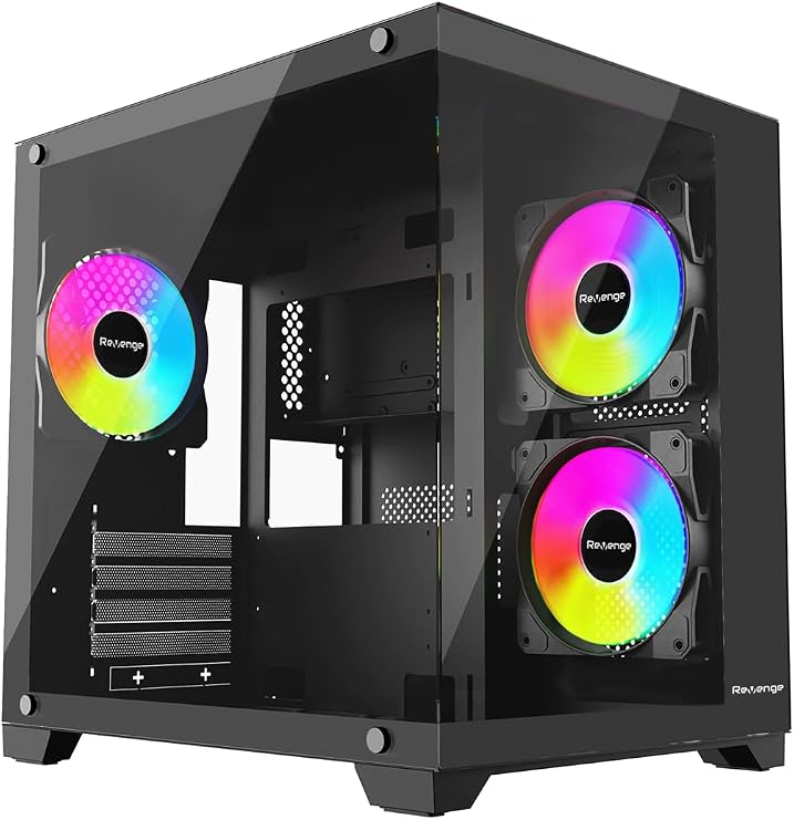 Nova 3 Tempered Glass Panel with Rgb Fan Empty m-ATX Gaming Player Computer Case