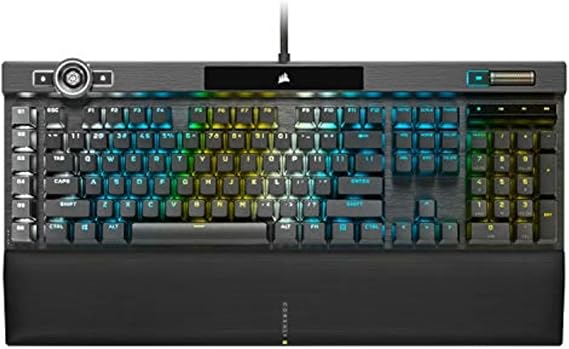 Corsair K100 RGB Mechanical Gaming Keyboard - Cherry MX Speed RGB Silver Keyswitches - PBT Double-Shot Keycaps - Elgato Stream Deck and iCUE Compatible - QWERTY NA Layout - Black