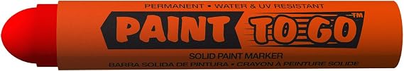 U-Mark 10624" Paint To Go Solid Paint Marker - Red (Pack of 12)