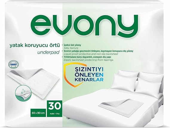 Evony Yatak Koruyucu Jumbo Örtü 60 x 90 cm 30 Adet
