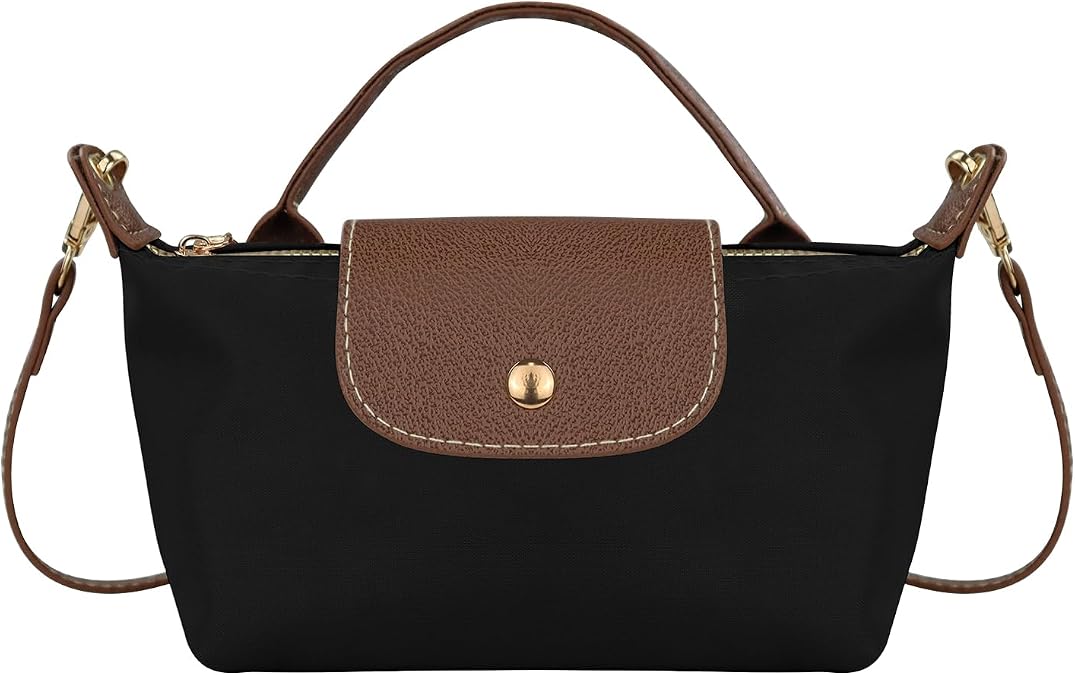 Mini Crossbody Bags for Women, Top Handle Small Crossbody Purse with Adjustable Strap, Nylon Small Handbags