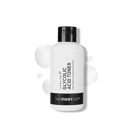 The INKEY List 10% Glycolic Acid Toner 3.4 Fl Oz, Includes Witch Hazel, Pore Minimising Toner, Brightens Skin, Vegan Friendly, Suitable for Normal/Oily Skin | 10% Glycolic Acid and 5% Witch Hazel Exfoliate Oily Skin, Minimize Visible Pores and Brighten Uneven Texture