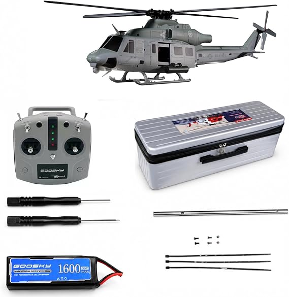 Helidirect Goosky E2 UH-1Y Venom Without GPS Scale RC Helicopter - RTF (Mode 2) with Carrying Case