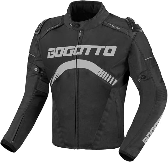 Bogotto Boomerang Waterproof Motorcycle Textile Jacket Black/Red/White XS