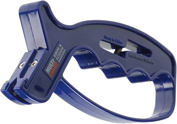 Multi-Sharp 1901 2 in 1 Multi-Purpose Knife and Scissor Blade Sharpener. Also Sharpens Cleavers, mezzalunas, Left & Right-Handed Scissors
